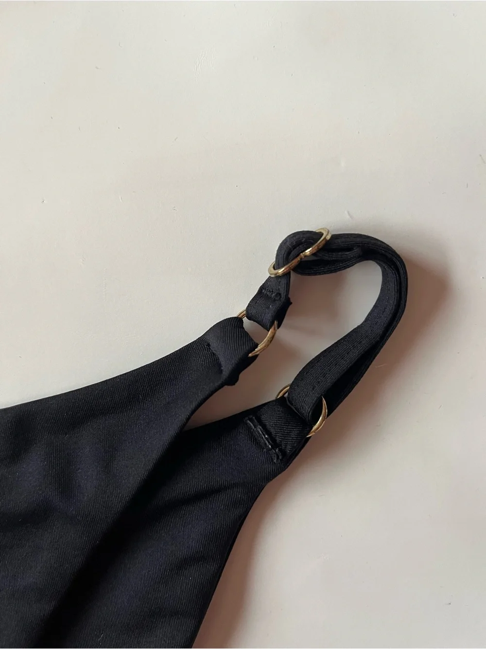 Monday Swimwear Capri Bottoms Black 0840 minimalist black gold triangle medium